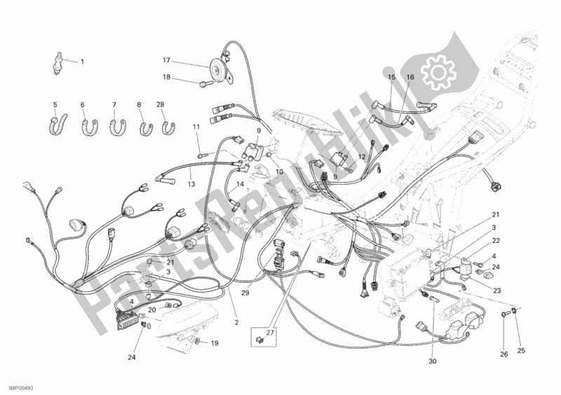 Todas as partes de Chicote De Fiação do Ducati Multistrada 1100 USA 2008